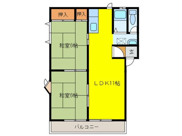 メゾン誠美　Ｂの物件間取画像